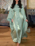 Fashionkova party look inspos Elegant Satin Prom Gowns Saudi Arabic Simple Prom Gown Women Full Sleeve A Line Evening Dress Ladies Formal Gowns Outfit Dresses