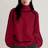 Fashionkova Turtleneck Women Clothing Sweater Pullovers Lazy Wind Fashion Autumn Winter All-match Casual Loose Long Sleeve Knitting Tops fairycore