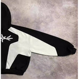 Fashionkova Christmas Gift outfit  Women Y2k Youth Simple Daily Sweatshirt Loose New Gothic Geometric Pattern Embroidery Splicing Hoodie Casual Men Version Tops