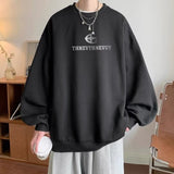 Fashionkova Christmas Gift outfit  Autumn Hip Hop Letter Crewneck Sweatshirt Men New Y2k Streetwear Pullover Hoodies Korean Fashion Vintage sudaderas para hombre