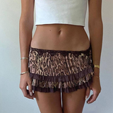 FashionKova-vintage outfits Harajuku Y2K Aesthetic Leopard Print Mini Skirt Sexy Chic Slim Fit Fashion Hot Girls Bottoms Grunge Punk Rock Women’s Streetwear