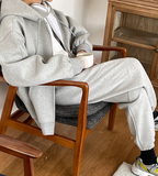 Fashionkova  No. 4091 GRAY ZIP-UP HOODIE & SWEATPANTS (TOP & BOTTOM)