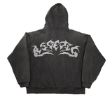 Fashionkova  Street Retro Clothing Flame Print Oversized Sweatshirt Women Y2K Gothic Punk Harajuku Casual Top Loose Zipper Hoodie Women black friday