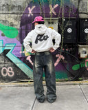 Fashionkova  Y2K American Retro Fashion Loose Oversized Sweatshirt Men Street Hip-hop Harajuku Letter Print Casual Versatile Hoodie Women