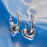 Fashionkova Y2K Bowknot Stud Earrings Korean Fashion Cute Hoop Earrings for Women Kawaii Jewelry Charms Punk Earrings Accessories Goth
