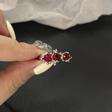 Fashionkova Gothic Red Crystal Black Spider Animal Star Fashion Rings For Women Egirl Hip Hop Punk Jewelry Y2K Halloween Grunge Accessories
