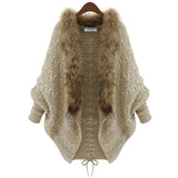 FashionKova-Y2k Sweater Punk Cardigan  Women Winter Clothes Knitwears Casual Fox Fur Loose Femme Sweaters Harajuku Femmes Outerwears Coats