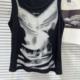 FashionKova-Gothic Tank Top Y2k Summer Punk Camis Women Clothes Vintage 2000s Sexy Drak Slim Hot Girl Streetwear Crops Tops Aesthetic Tees