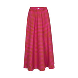 Fashionkova Y2K Plaid Maxi Skirt for Women Elastic High Waist Gingham A Line Flowy Swing Long Skirt Summer Retro Boho Streetwear Fairycore Outfit Idea