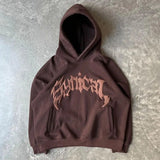 Fashionkova Christmas Gift outfit  Unisex Y2k Hooded Retro Harajuku Sweatshirt Gothic Letter Star Long Sleeve Hoodie Trendy Men's Casual Oversized Jacket Tops