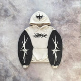 Fashionkova Christmas Gift outfit  Hip Hop Patch Streetwear Hoodie Y2K Retro Hoodie Sweatshirt Mens Womens New Harajuku Gothic Pullover Hoodie Clothes