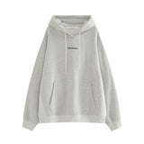 Fashionkova Letter Embroidery Baggy Hoodie
