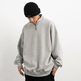 Fashionkova Christmas Gift outfit  2024 New Half Zipper Design Sweatshirts For Men Autumn Y2K Vintage Stand Collar Pullover Hoodies Korean Fashion Casual sudadera
