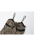 Fashionkova Summer Women Kpop Gyaru Leopard Print Camisole Japanese Y2k Streetwear Coquette Halter Top 2000s Hot Sexy Crop Top Dark Academia