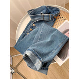 Fashionkova  Party Outfit  MEXZT Jumpsuits Women Streetwear Denim Overalls Vintage Loose Casual Wide Leg Pants High Waist Strap Straight Jeans Trousers New