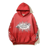 Fashionkova  Hooded Jacket Travis Scott Hip Hop Street Time Swirl Foaming Graffiti Print Letter Hoodie Sweatshirt Y2K Retro Casual Jacket black friday