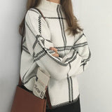 Fashionkova Grid Lounge Sweater