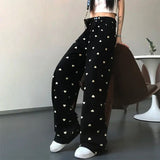 Fashionkova Heart Print Balloon Pants