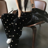 Fashionkova Heart Print Balloon Pants