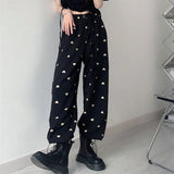 Fashionkova Heart Print Balloon Pants