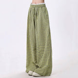 Fashionkova Indie Aesthetic Green Plaid Pants