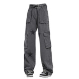 Fashionkova Downtown Girl Star Baggy Jeans