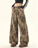 Fashionkova Animal Instincts Leopard Print Wide-Leg Pants