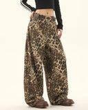 Fashionkova Animal Instincts Leopard Print Wide-Leg Pants