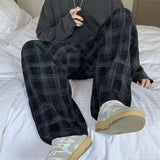 Fashionkova Cozy Up Plaid Pants in Navy