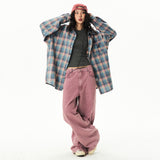 Fashionkova Dust Pink Skater Girl Loose Jeans