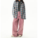Fashionkova Dust Pink Skater Girl Loose Jeans