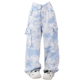 Fashionkova Sky Blue Cargo Pants