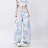 Fashionkova Sky Blue Cargo Pants