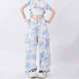 Fashionkova Sky Blue Cargo Pants