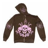 Fashionkova Spider Skulls Streetwear Hoodie
