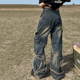 Fashionkova Star Girl Wide Leg Jeans