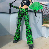 Fashionkova Toxic Flame Flared Pants