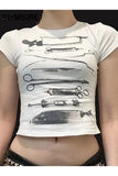 Fashionkova Vintage Anatomy Tools Crop Top