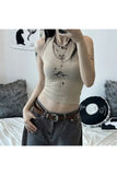 Fashionkova Y2K Devil's Eyes Retro Top