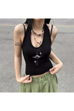 Fashionkova Y2K Devil's Eyes Retro Top