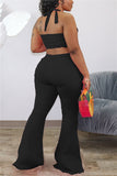 Fashionkova - Orange Zipper Fly Low Solid Zippered Loose Pants Bottoms