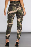 Fashionkova - Camouflage Drawstring High Print camouflage pencil Pants Bottoms