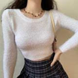 FashionKova - Plush Fleece Knit Sweater