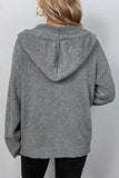 Fashionkova - Caramel Colour Casual Solid Buttons Hooded Collar Tops
