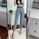 FashionKova - Cute Cherry Jeans