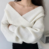FashionKova - Maeve Cross Wrap Pullover Sweater