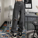 FashionKova - High Street Retro Loose Thin High Waist Jeans