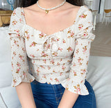 FashionKova - Maisy Floral Ruffle Blouse