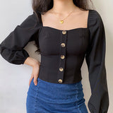 FashionKova - Antoine Tortoishell Lantern Blouse ~ HANDMADE