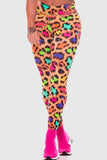 Fashionkova - Colour Casual Sportswear Print Basic Skinny Mid Waist Trousers